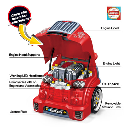 Big School Bus Engine Repair Toy Set